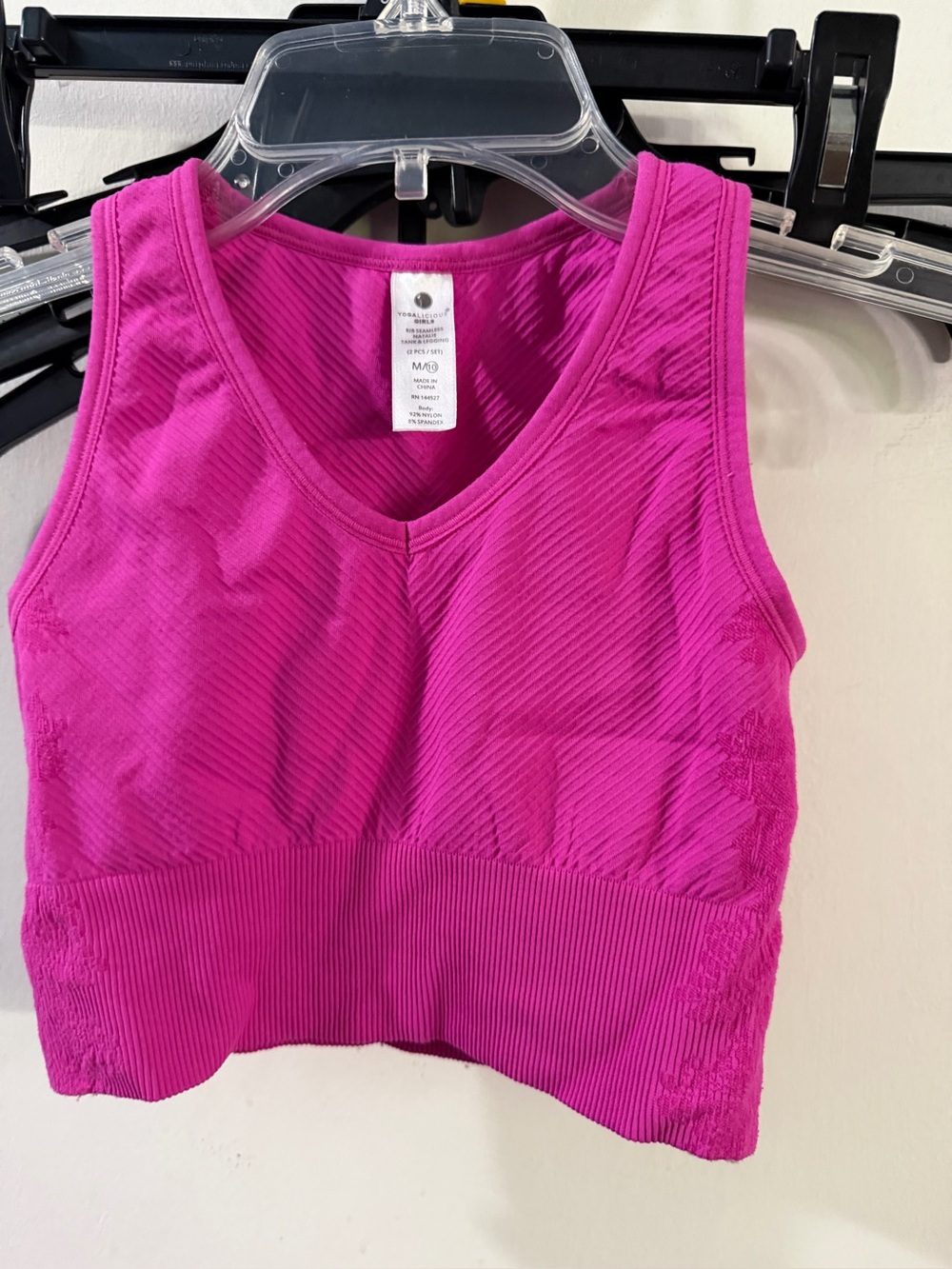 Yogalicious Girls Medium 10 Athletic Tank Top